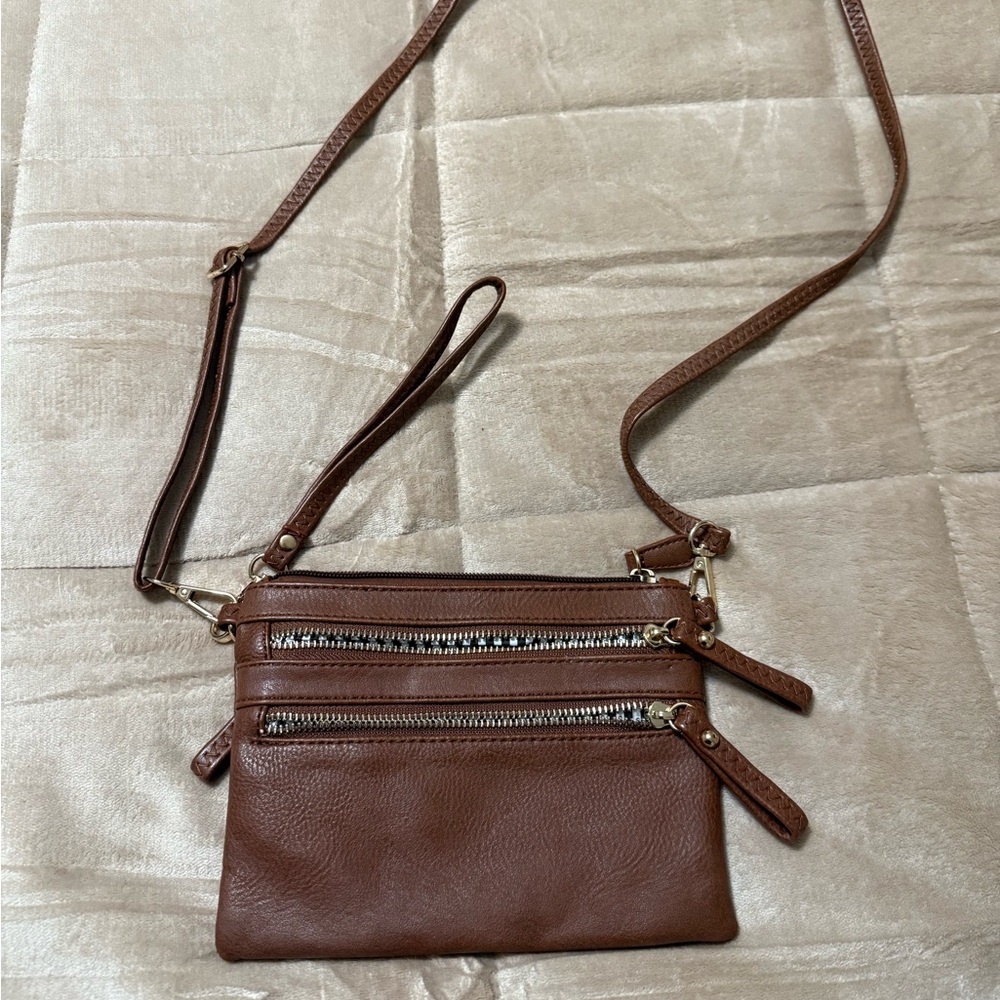 Brown Leather Crossbody Bag